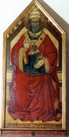 Anonimo — Maestro di Sant'Ivo - sec. XV - San Pietro in trono — particolare